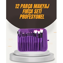 Mey İthalat Fondöten, Allık Ve Far Uygulamalarına Uygun 12 Parça Makyaj Fırça Takımı Ergonomik Saplı