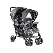 Babyhope P-738 İkiz Puset Siyah Füme