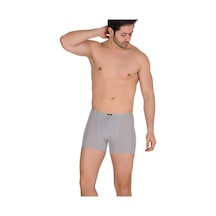6 Adet Gri Renk İnce Kemerli Modal Boxer Gri