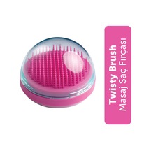 Beauty Premium Twisty Brush Saç Fırçası - Kendini Temizleyen, Saç Bakımı Ve Masaj Pembe