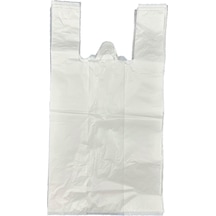 Kalın Beyaz Poşet Orta Boy Hışır Atlet Poşet Market Manav Poşeti Çöp Poşeti 3 Kg