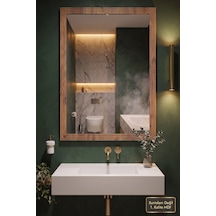 Antik Ahşap Dik Dekoratif Ayna Banyo Oda Lavabo Wc Dresuar Koridor Konsol Mutfak Makyaj Boy Aynası 90x68 Ds-2 Antik Çam