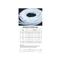 Helezon Spiral Kablo Kanalı 10 Mt + No1