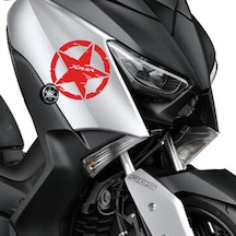 Deeb Army Yamaha Xmax Yıldız Sticker Etiket Mat Kırmızı 2 Adet