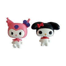 2 Li Kuromi Figür Seti Oynar Başlı 10 Cm Boyunda Kuromi