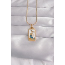 Mey İthalat 316l Çelik Gold Renk Beyaz Mineli Kız Figür Tarot Kolye - Özel Seri Meyeb66cdce89f5060af2810901e4 altın