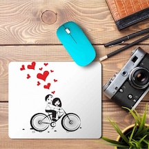 Bisiklet Kalp Baskılı Mouse Pad Mousepad.jpg