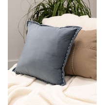 Koza Home İbiza Lacivert Kadife Yastık 43x43 5020