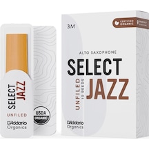 D'addario Orrs10asx3m Organic Select Jazz Unfiled Alto Saksafon Kamışı No: 3 Medium Profesyonel/caz - 10'lu Paket Kimyasalsız Organik Tarım Sertifikalı Ve Dengeli Caz Performansı