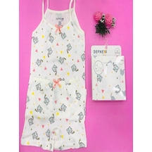 Defne Baby Pamuklu Kız Çocuk Atlet Boxer İç Çamaşır Takımı-610 Çok Renkli