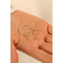 14 Ayar 2.5cm Halka Altın Küpe