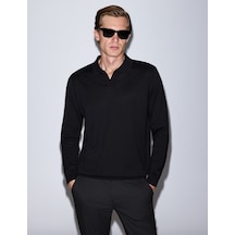 Pierre Cardin Siyah Regular Fit Kazak 50330182 Vr046