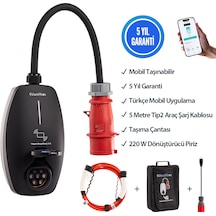 Evwallbox 22kw V3 Türkçe Mobil Uygulama 5 Yıl Garanti, Tekli Kombinasyon Panosu, 5 Mt Tip2 Araç Şarj Kablosu, Taşıma Çantası Ve 220v Dönüştürücü Adaptör 22 Kw Evwallbox 22kw V3 Türkçe Mobil Uygulama 5 Yıl Garanti, Tekli Kombinasyon Panosu, 5 Mt Tip2 Araç Şarj Kablosu, Taşıma Çantası Ve 220v Dönüştürücü Adaptör 22 Kw