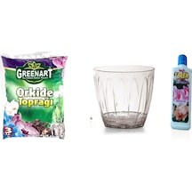 Serada Decor Plant 250 Ml Sıvı Besin - 1.5 Lt Orkide Saksı - 3 Lt Orkide Toprağı