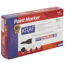 Kraf 830 Paint Markör Siyah 12'Li