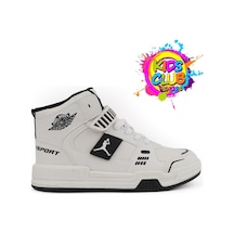 Cool King Jorans Uzun Boğazlı Ortopedik Taban Unisex Çocuk Spor Ayakkabı Beyaz