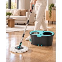 Arow Master Clean Çift Hazneli Spin Mop Seti 2 Adet Mikrofiber Paspas Hediyeli