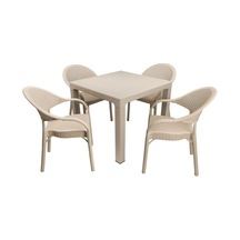 Luna Elit Rattan 90x90 Eylül Koltuk Masa Takımı Çölbeji