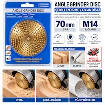 Ahşap Ve Plastik Raspalama Törpüsü M14-70mm Çap