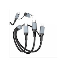 Go Des Gd-uc806 Hızlı Şarj Kablosu 3in2 Lightning Type-c Type-c 100w 1m Gri