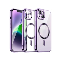 Newface - 540 - İphone 15 Kılıf Kross Magneticsafe Kapak - Ece-umay - - Mor