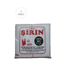 Beyaz Kalın Atlet Poşet Orta Boy 28x50 Cm 1 Kg 3 Paket Takriben 225 Adet Çok Renkli