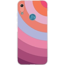 Huawei Y6 Pro 2019 Kamera Korumalı Kapak Renk Cümbüşü Tasarımlı Şeffaf Kılıf