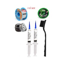 Lehimleme Seti 40 G 0,5 Mm Lehim Teli 2uul-2015 Lehim Fitili Flux Lehim Toplama Fırça Seti Tk52