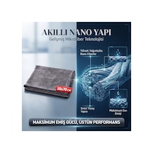 Parlak Mikrofiber Nano Teknoloji Temizlik Bezi 50x70 Gri
