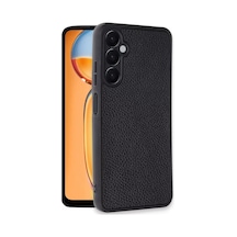 Newface Samsung Galaxy A36 Kılıf Aras Deri Kapak - Siyah
