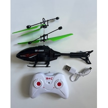 Uzaktan Kumandalı Helikopter 18 Cm Siyah Renkli