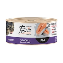 Felicia Sterilised Tahılsız Somonlu Konserve Yetişkin Kedi Maması 85 G