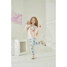 Kız Çocuk Uzun Kol Somon Pijama Takımı C8t5n9o1 001