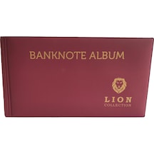 Lion Marka Kağıt Para Albümü - 20 Sayfa Bordo