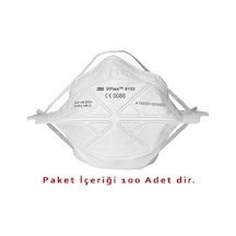 3M 9152E Vflex Ffp2 Ventilsiz Toz Ve Sis Maskesi 100'Lü