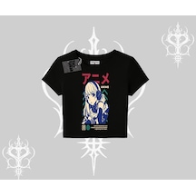 Tarzsokak Babby Tee Tshirt Anime Kız Desenli Japon Tarzı Siyah