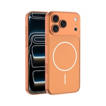 Zore İphone 16 Pro Kılıf Nvth M-safe Şarj Özellikli Kamera Korumalı Spark Kapak - Turuncu