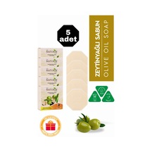 Zeytinyağlı Taş Sabun 5'li Eko Paket Nemlendirici Ve Onarıcı Kuru Cilt Bakımı - 5x125 Gr