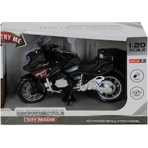 1:20 Ölçekli City Rescue Racing Winer Motosiklet Modeli