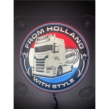 Ahmet Otomotiv Holland Tip Scania Cam Önü Logo Tabela 24v