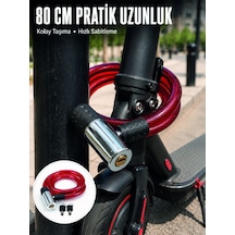 Şeffaf Pvc Kaplamalı Anahtarlı Bisiklet Kilidi İle Güvenli Park Deneyimi