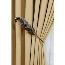 Fon Perde Toplayıcı Yaprak Renso 2 Adet 1sağ-1sol Eskiltmeli Bronz