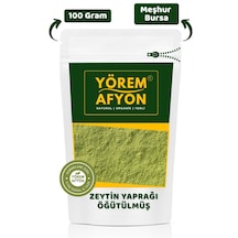 Yörem Afyon Bursa Gemlik Yöresinden Katkısız Taze Çekim Öğütülmüş Toz Zeytin Yaprağı Olea Europaea 100gr.