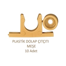 Plastik Pvc Sineklik Kapı Çıtçıtı Meşe 10Adet