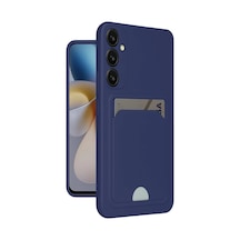 Samsung Galaxy Uyumlu A55 5g Kılıf Kelvin Kartvizitli Silikon - Lacivert Çokrenkli