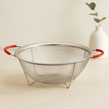 28 Cm Metal Tel Süzgeç Silikon Kulplu Çok Renkli