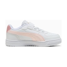 Puma Caven Çocuk Spor Ayakkabı Cırt Cırtlı Rahat Günlük Sneaker Beyaz/pembe