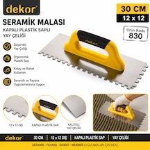 Dekor Seramik Malası Kapalı Plastik Saplı Yay Çeliği 12 X 12 30 Cm Kod :830