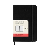 Günlük Planlayıcı, 12 Aylık Günlük Planlayıcı 2025, Sabit Kapak Ve Elastik Kilit, Renk Siyah, Çanta Formatı 9 X 14 Cm Çok Renkli