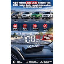 Opel Mokka 2013-2026 Modeller İçin Obd2 Head Up Display Hayalet Gösterge Ekranı Ön Cam Hız Göstergesi